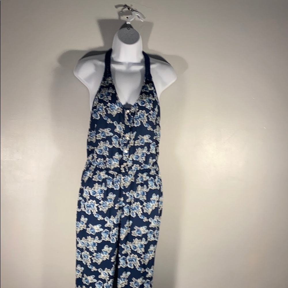 Floral chiffon jumpsuit, size XS
